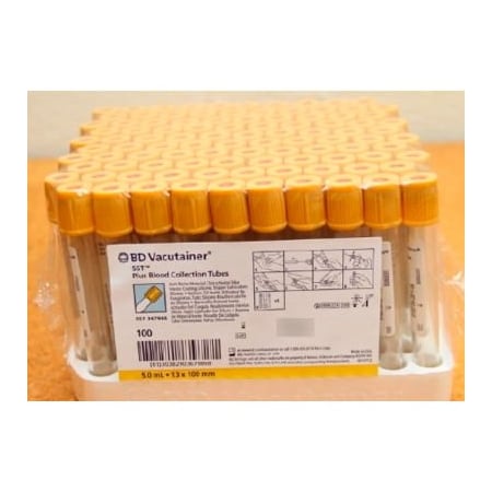 Becton, Dickinson And Co BD Vacutainer SST Venous Blood Collection Tube 6, 1/2inW X 3-5/16inH 367986EA